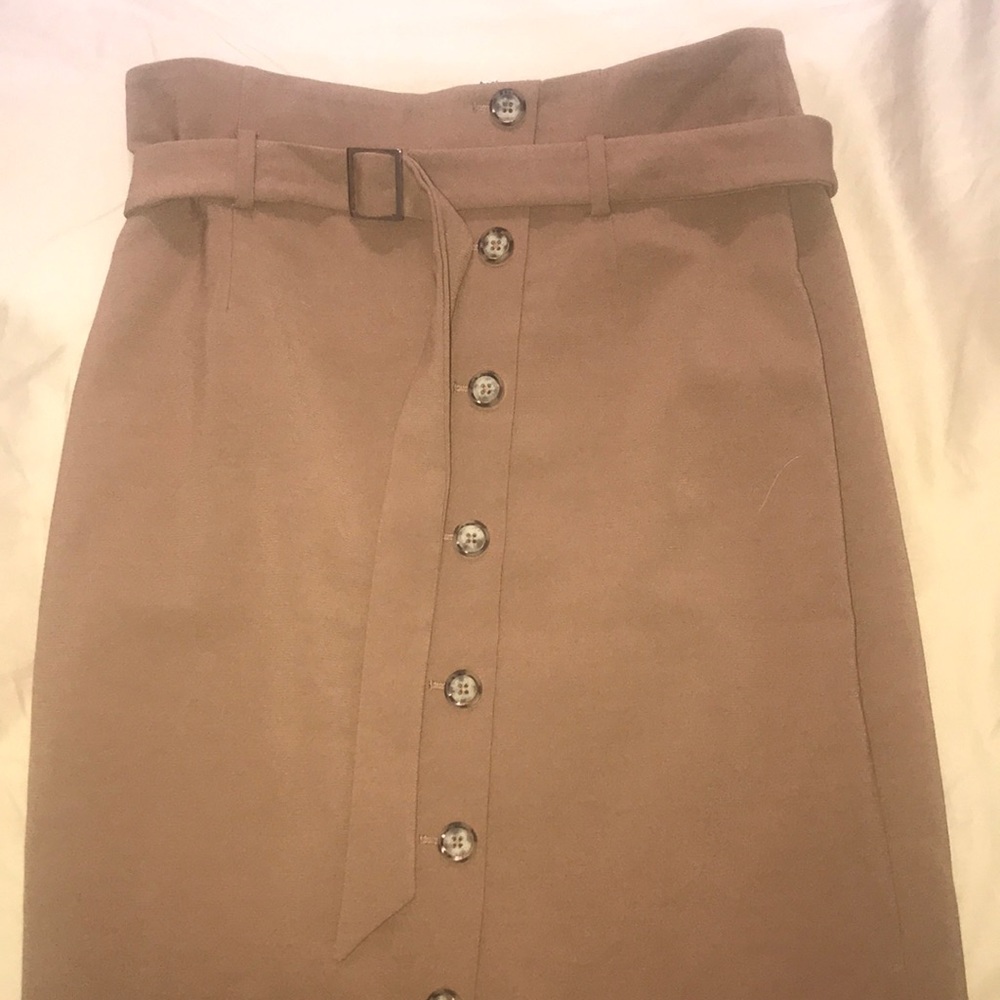 White House Black Market Tan Skirt
